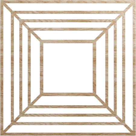 Ekena Millwork Raven Wood Fretwork Pierced Ceiling Medallion, Red Oak, 40"OD x 14 5/8"ID x 3/8"T CMWP40X40X0375RARO